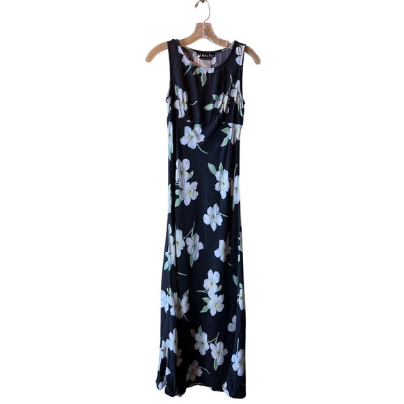 90s Vintage All That Jazz Floral Sleeveless Maxi Dress XS - Picture 1 of 4